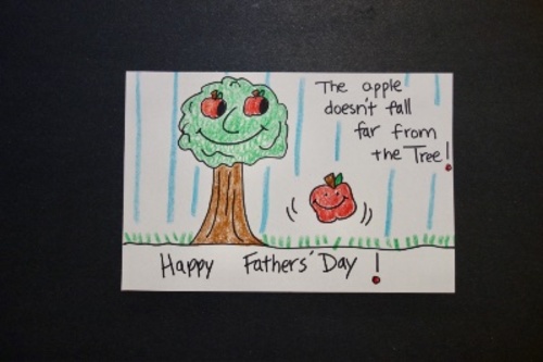 Preview of Let's Draw a Father's Day Card!   (Apple Tree)