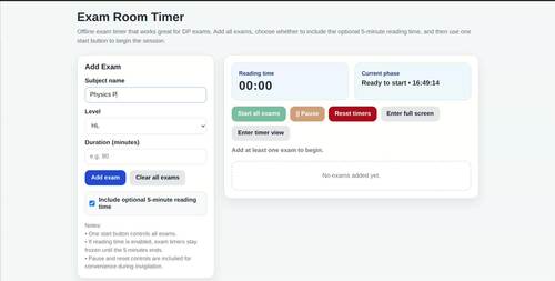 Exam Timer by Mohammed Sayanvala | TPT
