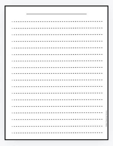 Writing Paper Template with and without Picture Box | Versatile Writing ...