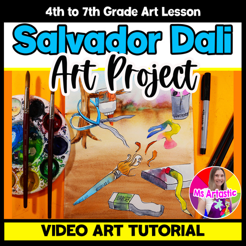 Preview of Back to School Salvador Dali Art Lesson Surrealist School Supplies Art Project