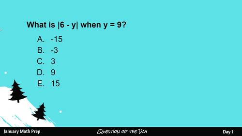 Math Act Prep - January Question Of The Day Slides - Act Math Monthly