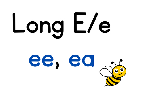 Preview of Long -E- Flascards! -EE- & -EA- {Video, Kahoot, and Blooket QR Codes!}