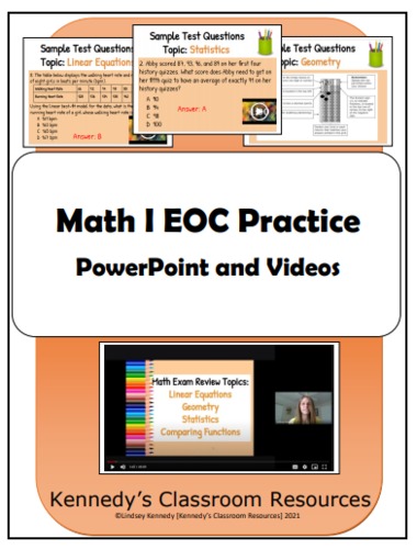 Preview of Math 1 EOC Comparing Functions - Video