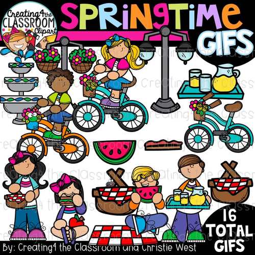 Springtime GIFs {Animated Clipart} by Creating4 the Classroom Clipart