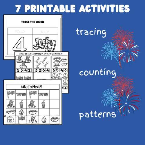 4th OF JULY- Preschool activities about Independence Day by PavlyStyle