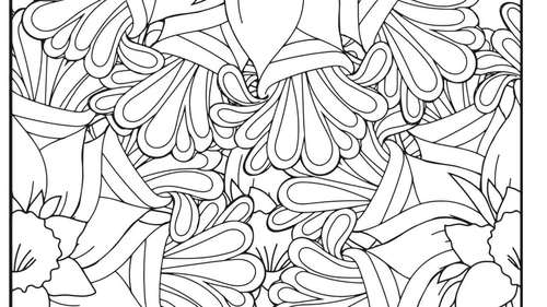 Zen Tangle Coloring Printable Pages | Zen Tangle Coloring Book For Adults