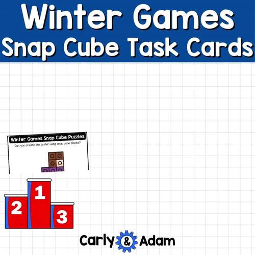 Winter Games 2026 Snap Cubes STEM Task Cards Pre-K and Kindergarten ...