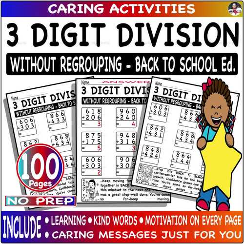 3 digit division without regrouping pack grow smart way level fact
