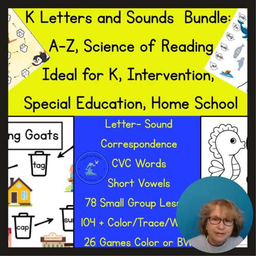 K Letters and Sounds Bundle A to Z Science of Reading | TPT