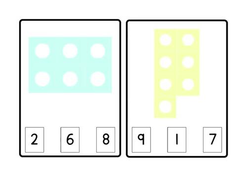 Math Flashcards Numbers Counting and Value Placement Printable | TPT