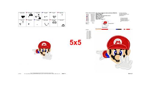 Super Mario Fill Machine 02 Embroidery Design - Instant Download by Aneta H