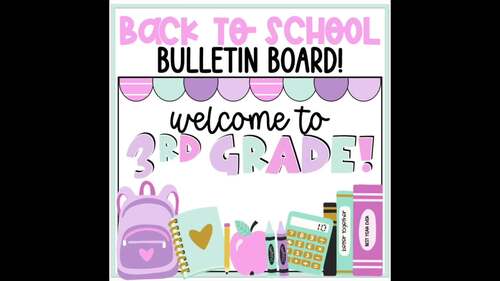 Back to School Welcome Bulletin Board or Door Decor by A Pawsitive Teacher