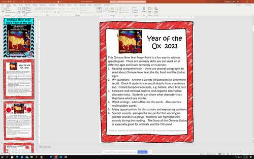 Chinese New Year 2021 Year of the Ox by Preschool Speechie PLUS | TPT