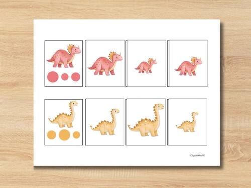 Dinosaur Size Sorting Activity | Small Medium Big | Montessori Math ...