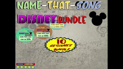 NAME THAT SONG Guessing Game DISNEY BUNDLE VERSION ALL 10 INCLUDED