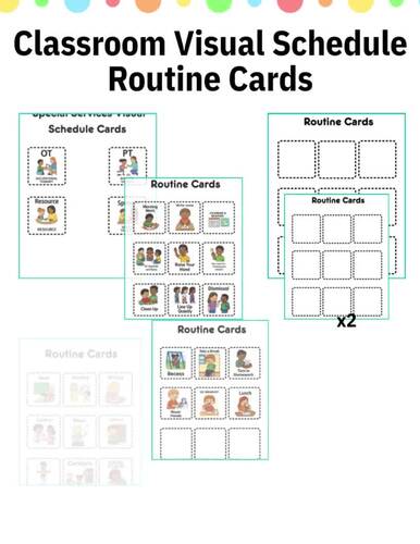 Classroom Visual Schedule Routine Cards by MoToT | TPT