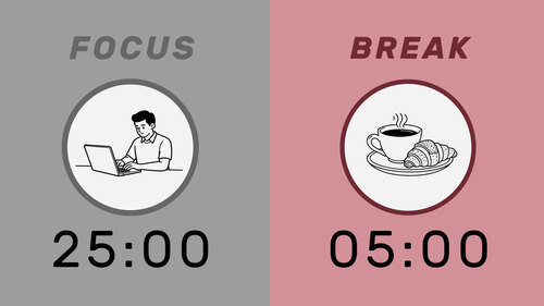 Preview of 25/5 Pomodoro Timer with White Noise 3-Hour Study with Me for Deep Focus & AD