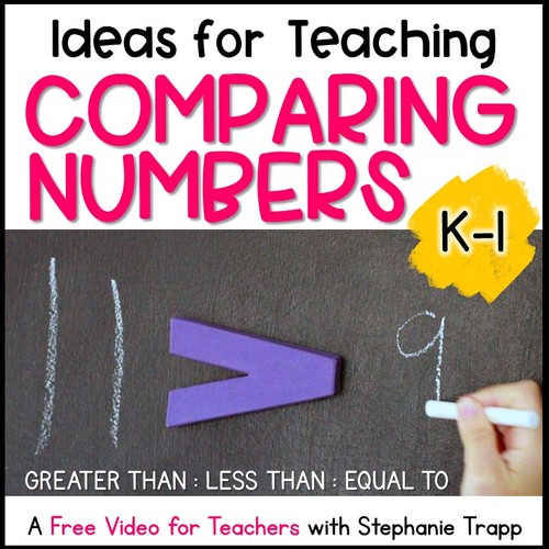 Preview of Comparing Numbers Activities for Kindergarten and First Grade with Free Posters