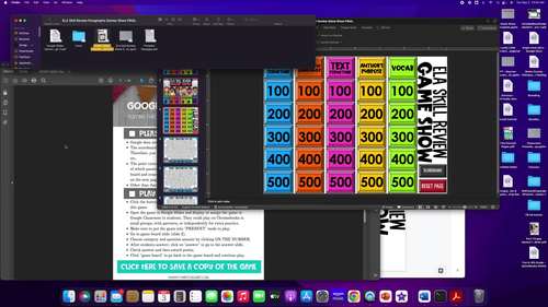 Math and Reading Game Show ALL ACCESS Bundle Review Games for Test Prep