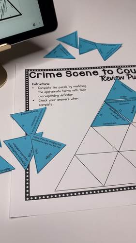 Crime Scene To Court Room Review Puzzle Activity Print Digital 