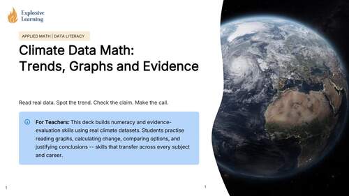 Climate Data Math Trends — Career Math Lab (Applied Math & Life Skills ...