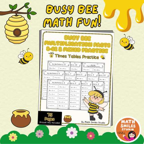 Busy Bee Multiplication Facts 2–12 Worksheets & Mixed Practice | 3rd ...