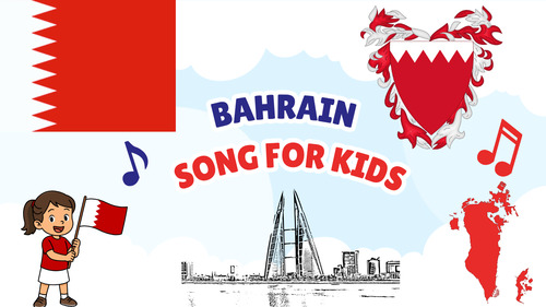 Preview of Bahrain Song for Kids | Learn About Bahrain | Geography Music Video + Lyrics PDF