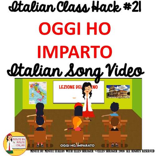 Preview of Italian Transition Video Today I Learned  for CI TCI TPRS 90% Target Language