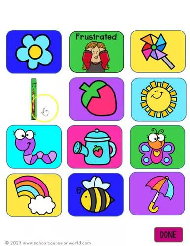 Spring Emotions Digital Memory Game {PPT} by School Counselor World