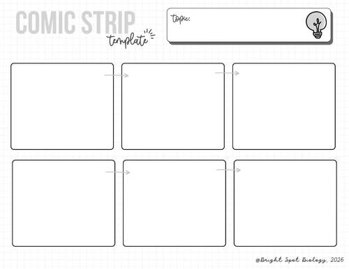 Blank Comic Strip Template I Sequence of Events Graphic Organizer I ...