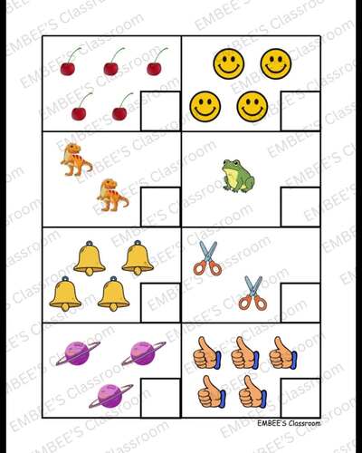 Counting 1-5 File Folder Activities for Pre-K, Kindergarten & Special Ed