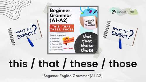 this / that / these / those - Beginner ESL/ELL Grammar for All Ages (A1-A2)