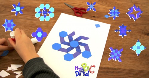 Preview of How to Make a 2D Shape Snowflake Video Mini-Lesson