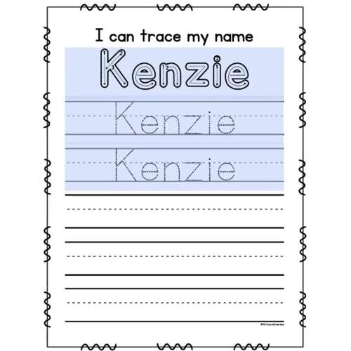 Editable Name Tracing Autofill Worksheets Bundle: Kindergarten Handwriting