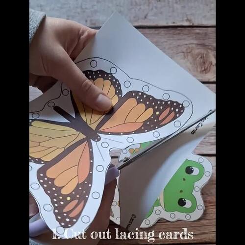 Lacing Card Set | Spring | Preschool | by MsDeniseBoutique | TPT