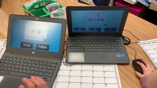 Fractions Halves and Fourths Google Slides PowerPoint Digital Math Game