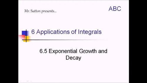 Exponential Growth and Decay by Mr Sutton Presents | TPT