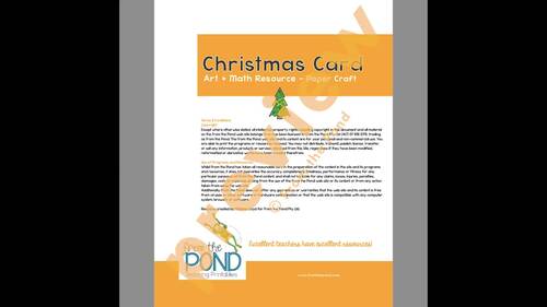 Christmas Card Craft and Fine Motor Activity by From the Pond | TPT