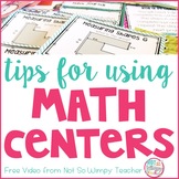 Math Centers and Guided Math Groups FREE Tips Video