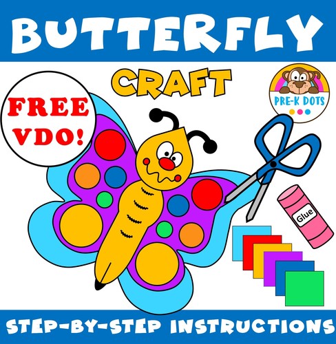 Preview of FREE Butterfly Craft Teaching Video for Preschool and Kindergarten