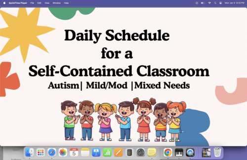 Preview of Daily Schedule for a Self-Contained Classroom|Free Video with Voice Over