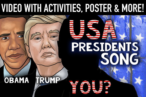 Preview of Presidents of the United States Song & Activity Pack: Animated US History Lesson