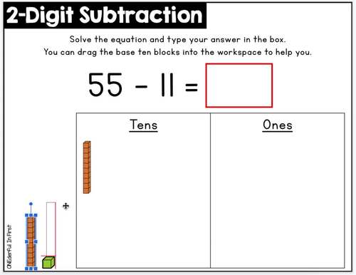 2-Digit Subtraction for Google Slides (Differentiated)