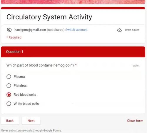Circulatory System Activity by Abaco Education Zone | TPT