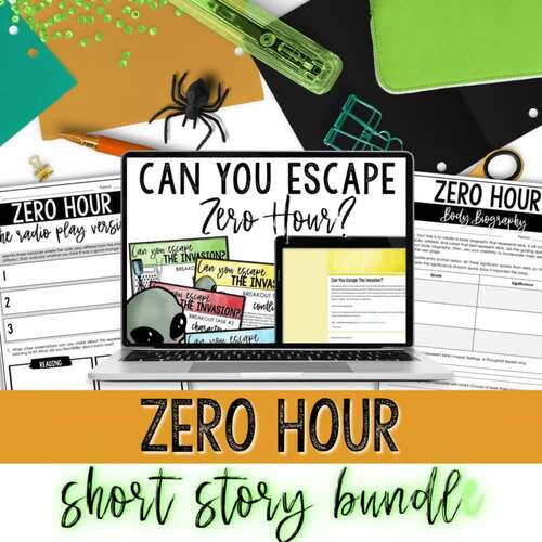 Zero Hour by Ray Bradbury Dystopian Short Story Activities & Escape Room