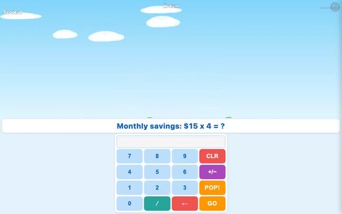 4th Grade Money & Finance Math Game | No Prep Math Practice by Kick My Math