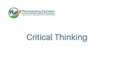 SEL Competencies: Critical Thinking