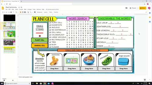 Plant Cell Activity in Google Slides DISTANCE LEARNING | TpT