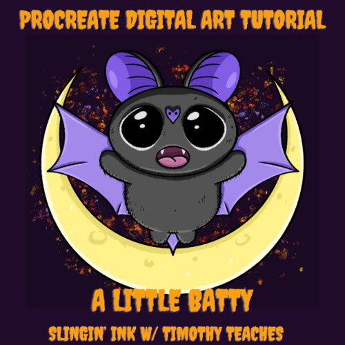 Preview of A Little Batty - Procreate Tutorial (Beginner)
