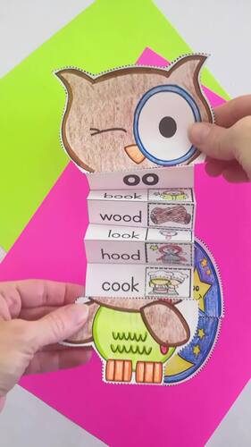 BUNDLE 2 sounds of OO phonics crafts vowel digraph activities short ...